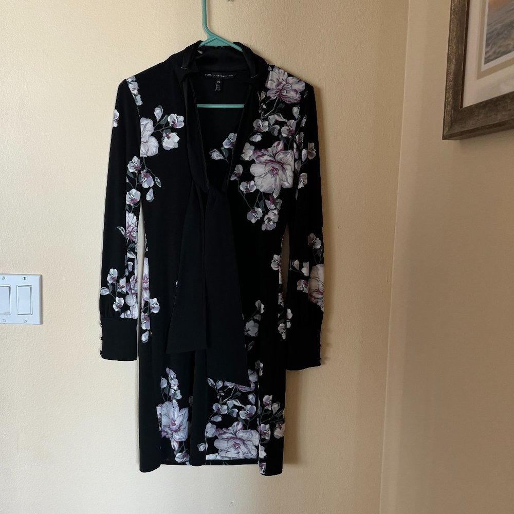 White House Black Market XXS neck tie dress